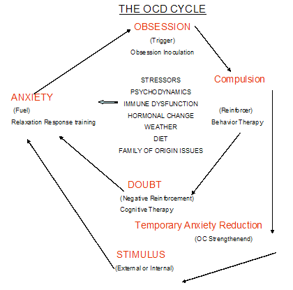 Image of the OCD Cycle, explained in text below